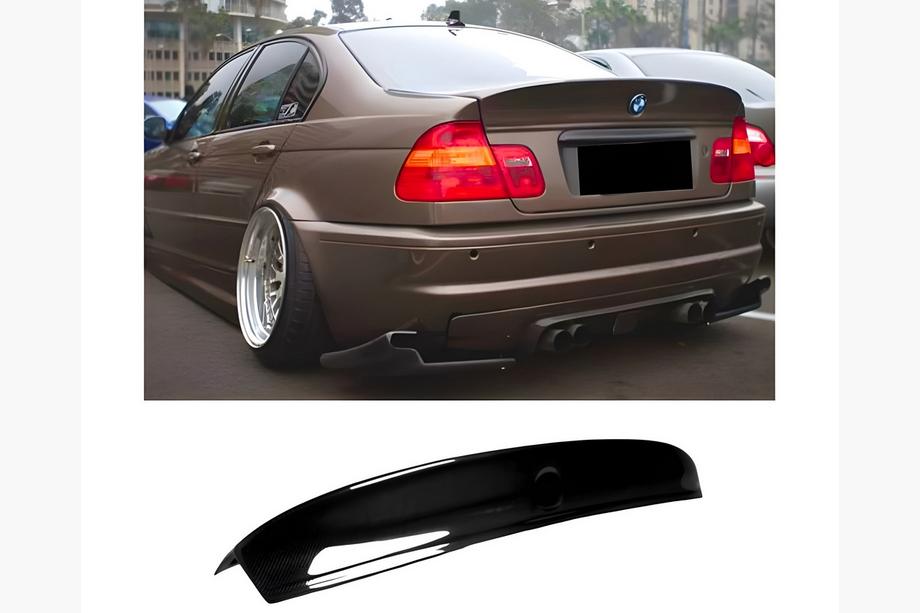 BMW 3 серия E46 1998-2006 гг. Спойлер CSL-Style V1 (для SD, Черный Глянец) Image