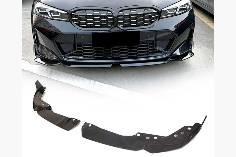 BMW 3 серия G20/G21 2018- гг. Передний сплиттер DPT V-2 (для 2022+, M Technic, Черный Глянец) Image
