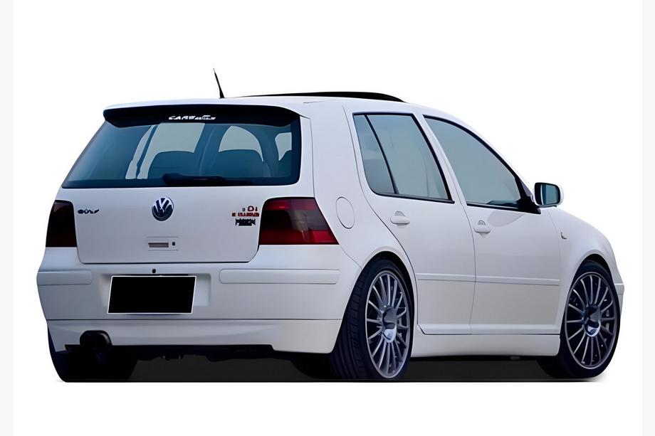 Volkswagen Golf 4 1997-2006 гг. Задний диффузор DPT (черный матовый) Image