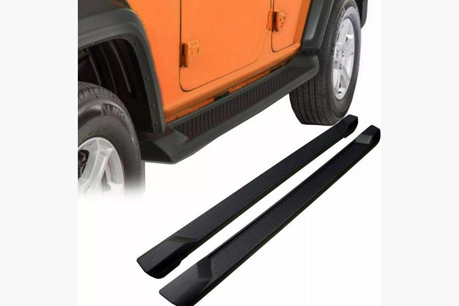 Jeep Wrangler 2018- гг. Боковые пороги OEM V2 (для 3-дверного, комплект 2 шт.) Фото 1