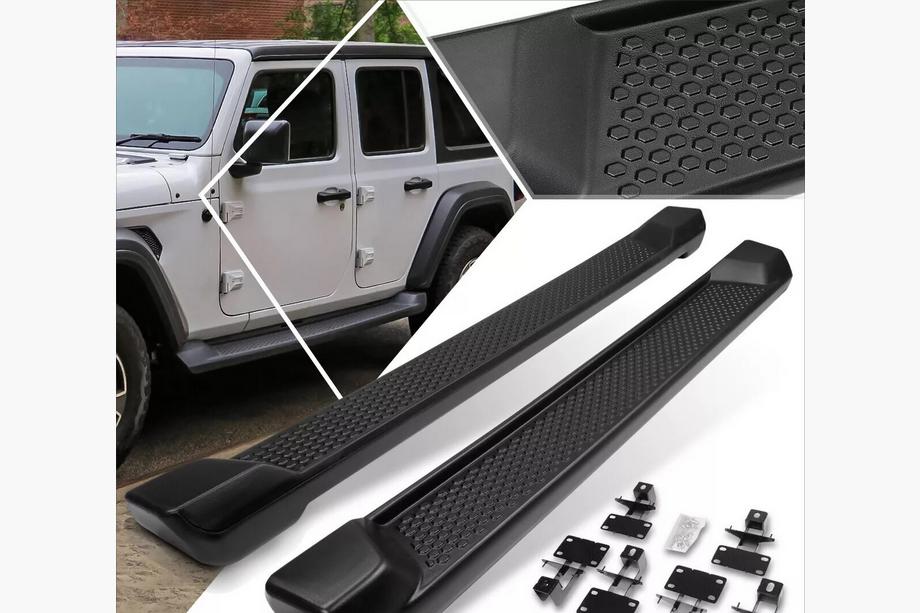Jeep Wrangler 2018- гг. Боковые Подножки OEM V2 (для пятидверного, 2 шт) Image