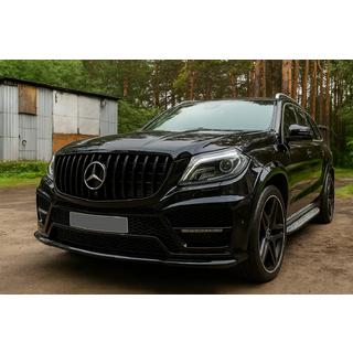 Передняя решетка GT Panamericana Black (для GL High) Mercedes GL/GLS сlass X166 2012-2019 гг. фото 1