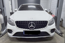 Mercedes GLC X253 2015-2022 гг. Передняя решетка GT Panamericana Черная (2015-2019) фото 3