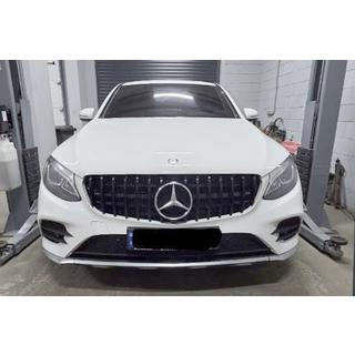 Передняя решетка GT Panamericana Черная (для 2015-2019) Mercedes GLC coupe C253 2016-2023 гг. фото 3
