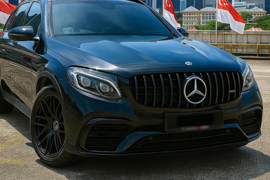 Mercedes GLC coupe C253 2016-2023 гг. Передняя решетка GT Panamericana Черная (для 2015-2019) Image