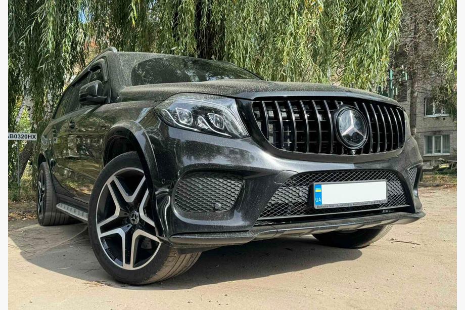 Mercedes GL/GLS class X166 2012-2019 гг. Передняя решетка GT Panamericana Черная (для GLS) Image