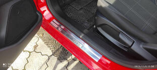 Ford Fiesta 2008-2017 гг. Накладки на пороги Carmos V1 нержавейка комплект 4 шт фото 4