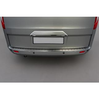 Хромированная накладка над номером (без камеры, нержавейка) Ford Custom 2013-2022 гг. фото 1
