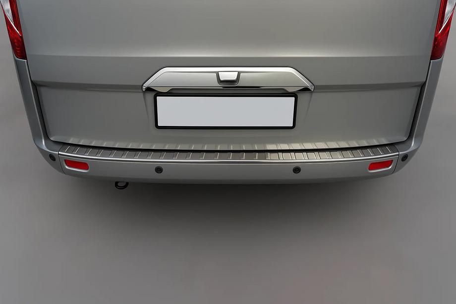 Ford Custom 2013-2022 гг. Хромированная накладка над номером (под камеру, нержавейка) Image