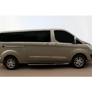Нижние молдинги стекол (8 шт., Нержавейка) Ford Custom 2013-2022 гг. фото 1