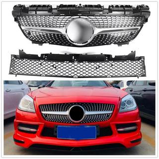 Передняя решетка Diamond Black Mercedes SLK R172 2011-2016 гг. фото 3
