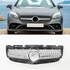 Mercedes SLC R172 2016-2020 гг. Передняя решетка Diamond Silver фото 3
