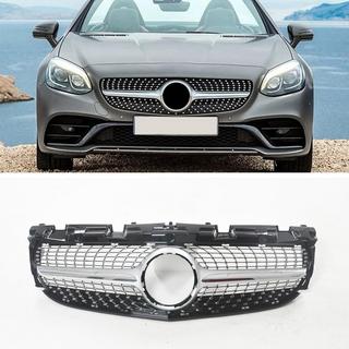 Передняя решетка Diamond Silver Mercedes SLC R172 2016-2020 гг. фото 3
