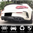 Mercedes C-class W205 2014-2021 гг. Диффузор заднего бампера V2 (для Купе/Кабриолет C63 AMG 2015-2019, Карбон) фото 2