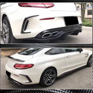 Диффузор заднего бампера V2 (для Купе/Кабриолет C63 AMG 2015-2019, Карбон) фото 3