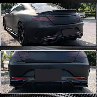 Диффузор заднего бампера V2 (для Купе/Кабриолет C63 AMG 2015-2019, Карбон) фото 4