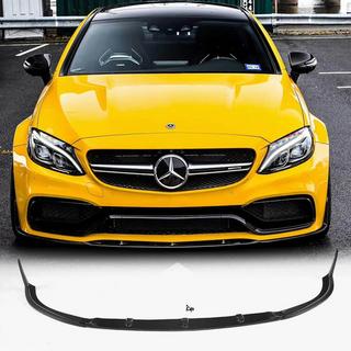 Передний лип-спойлер V1 на бампер (Купе/Кабриолет C63 AMG 2015-2019, Карбон) фото 1