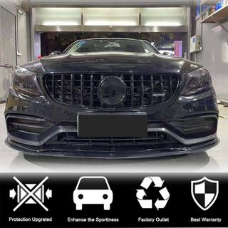 Передний лип-спойлер V1 на бампер (Купе/Кабриолет C63 AMG 2015-2019, Карбон) фото 2