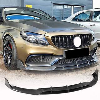 Передний лип-спойлер V2 на бампер (Купе/Кабриолет C63 AMG 2015-2019, Карбон) фото 1