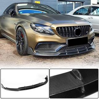 Передний лип-спойлер V2 на бампер (Купе/Кабриолет C63 AMG 2015-2019, Карбон) фото 2