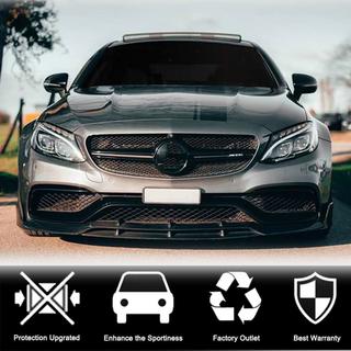Передний лип-спойлер V2 на бампер (Купе/Кабриолет C63 AMG 2015-2019, Карбон) фото 3