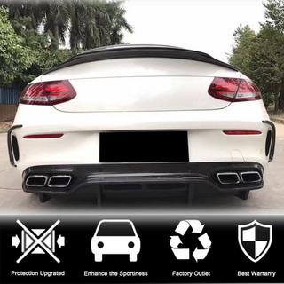 Накладки на задний бампер (для Coupe/Cabriolet C63 AMG 2015-2019, Карбон) фото 2