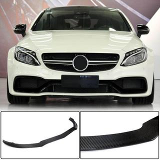 Передний лип-спойлер V3 на бампер (Купе/Кабриолет C63 AMG 2015-2019, Карбон) фото 1