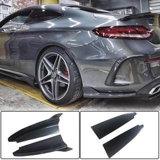 Накладки на задний бампер V2 (для Coupe/Cabriolet AMG-Line / C43 AMG 2015-2019, Карбон) фото 1