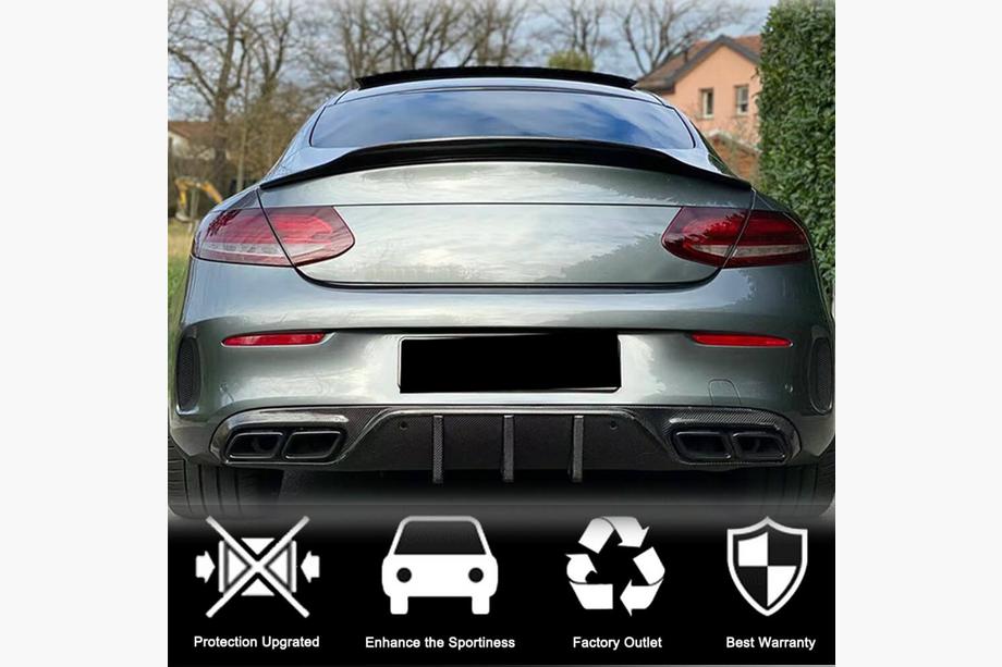 Mercedes C-class W205 2014-2021 гг. Спойлер V6 (для купе 2015-2019, Пластик) Image