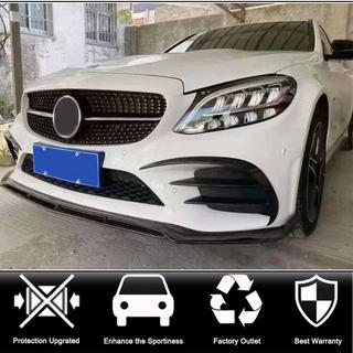 Накладка на передний бампер (для SD AMG-Line 2015-2019, Карбон) фото 2