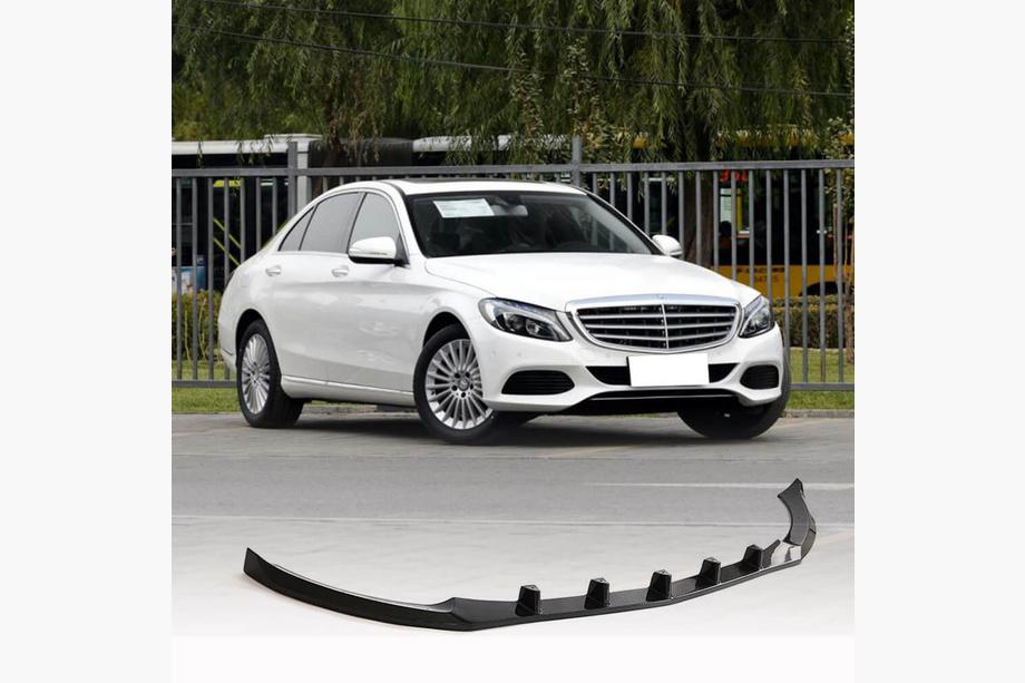Mercedes C-class W205 2014-2021 гг. Накладка на передний бампер Lip V2 (для SD Base 2019-2021, Карбон) Image