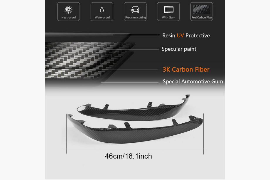 Mercedes C-class W205 2014-2021 гг. Карбоновые накладки на противотуманные фары (для C63 AMG 2015-2019) Фото 5