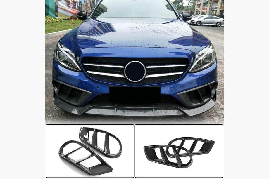 Mercedes C-class W205 2014-2021 гг. Карбоновые накладки на противотуманные фары для C43 AMG 2015-2019 Image