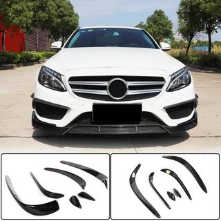 Карбоновые накладки на передний бампер для C43 AMG 2015-2019 фото 1