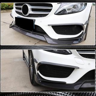 Карбоновые накладки на передний бампер для C43 AMG 2015-2019 фото 3