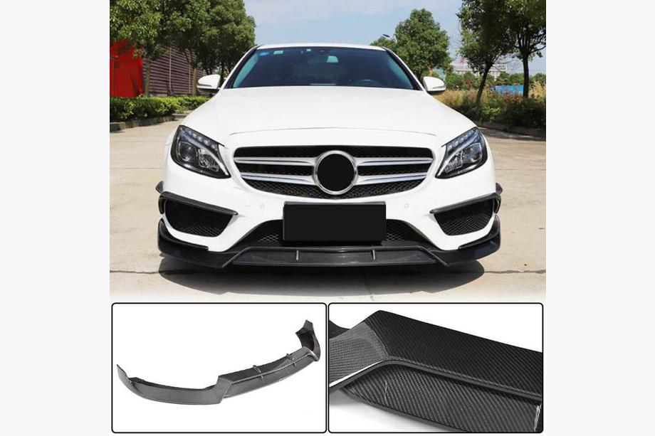 Mercedes C-class W205 2014-2021 гг. Передний спойлер Lip V2 для C43 AMG 2015-2019 Карбон Image