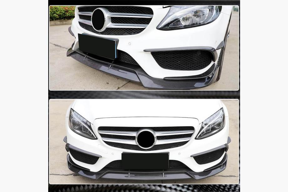 Mercedes C-class W205 2014-2021 гг. Передний спойлер Lip V2 для C43 AMG 2015-2019 Карбон Фото 4