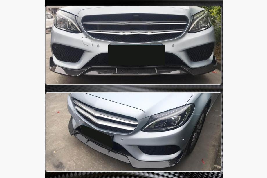 Mercedes C-class W205 2014-2021 гг. Передний спойлер Lip V2 для C43 AMG 2015-2019 Карбон Фото 5