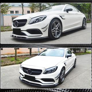 Передний бампер Лип V1 для SD C63 AMG 2015-2019 Карбон фото 4