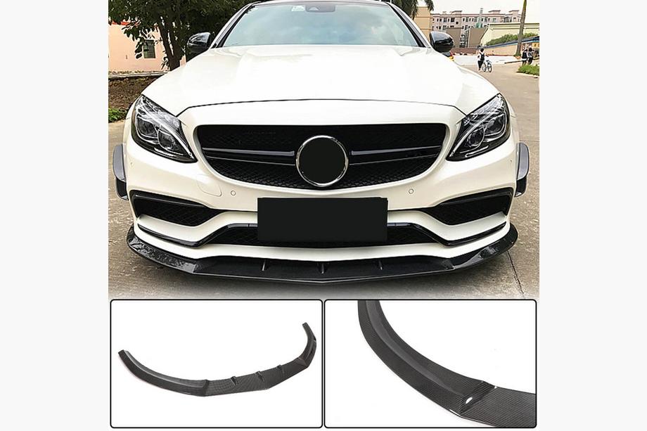 Mercedes C-class W205 2014-2021 гг. Передний спойлер Lip V3 для SD C63 AMG 2015-2019 Карбон Фото 2