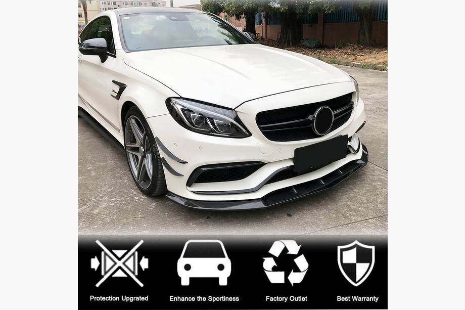 Mercedes C-class W205 2014-2021 гг. Передний спойлер Lip V3 для SD C63 AMG 2015-2019 Карбон Фото 3