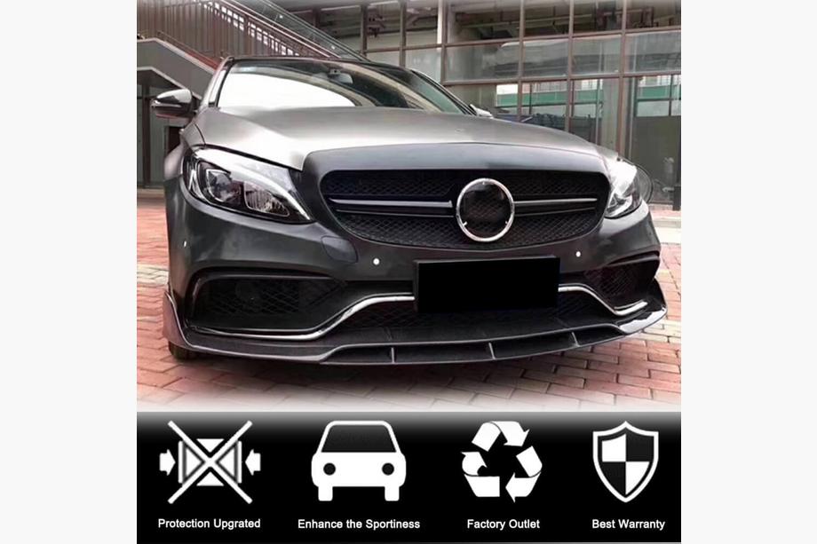 Mercedes C-class W205 2014-2021 гг. Передний Лип-спойлер V4 для SD C63 AMG 2015-2019 Карбон Фото 4
