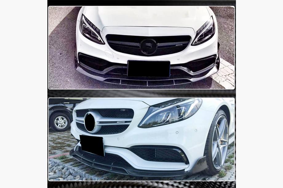 Mercedes C-class W205 2014-2021 гг. Передний Лип-спойлер V4 для SD C63 AMG 2015-2019 Карбон Фото 6