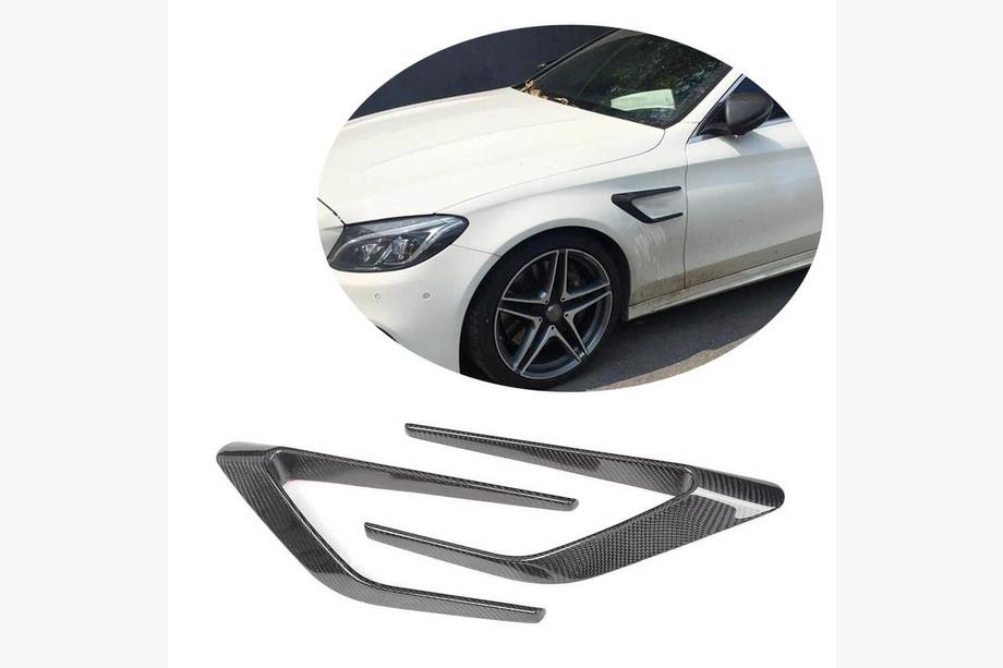 Mercedes C-class W205 2014-2021 гг. Карбоновые накладки на передние крылья (для SD C63 AMG 2015-2019) Image