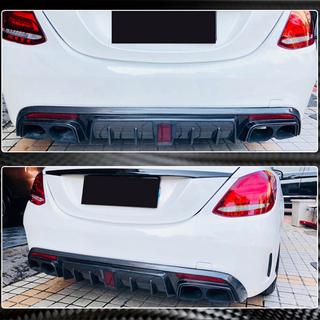 Диффузор заднего бампера V1 для SD C43/C63 AMG 2015-2019 Карбон фото 4