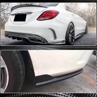 Флап накладки на задний бампер для SD C43/C63 AMG 2015-2019 Карбон фото 3