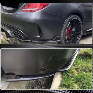Флап накладки на задний бампер для SD C43/C63 AMG 2015-2019 Карбон фото 4