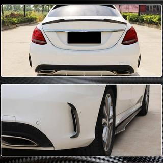 Накладки на задний бампер для SD C43/C63 AMG 2015-2019 Карбон фото 4