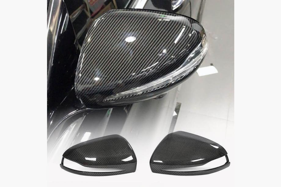 Mercedes C-class W205 2014-2021 гг. Накладки на Зеркала V1 (Карбон) Image