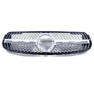 Передняя решетка Diamond Silver (для GLC 43 AMG/GLC 63 AMG/AMG-Line 2019-2022) Mercedes GLC X253 2015-2022 гг. фото 2